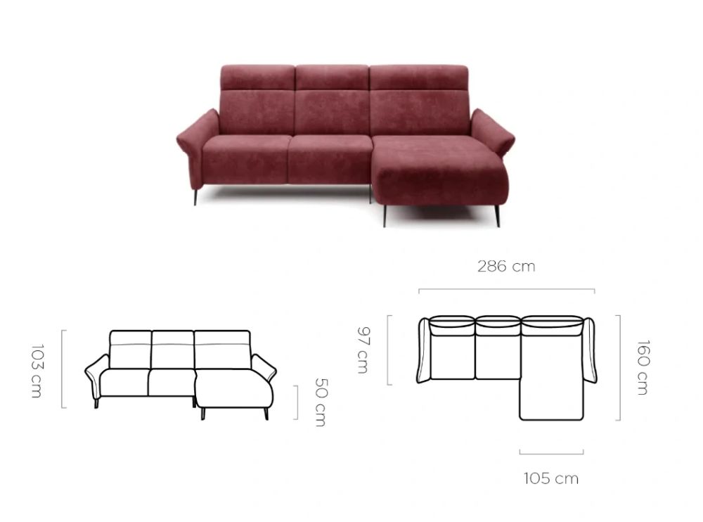 Narożnik z funkcją relax elektryczny ZENIT 5