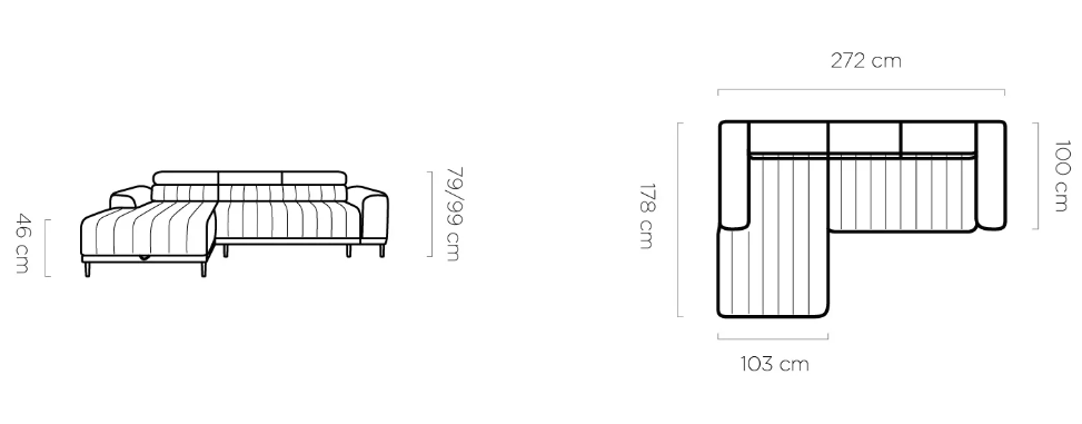 Narożnik z funkcją spania CORDOBA 6