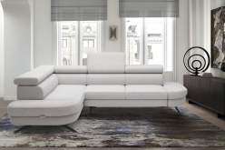 Prestiżowy narożnik z funkcją spania ESPACE 4 Luksusowy narożnik z zaokrąglonym bokiem rozkładany do spania