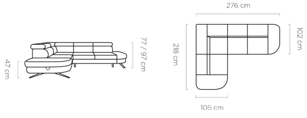 Prestiżowy narożnik z funkcją spania ESPACE 10 Prestiżowy narożnik z funkcją spania ESPACE 7