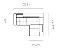 Narożnik z funkcją spania i regulacją oparć ETERNO 7