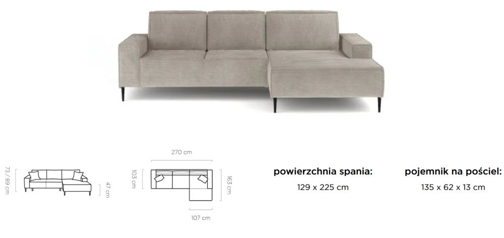 Narożnik z funkcją spania HESTIA 9 Narożnik z funkcją spania HESTIA 7