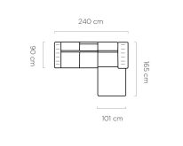 Narożnik z funkcją spania NAVARO 1 7