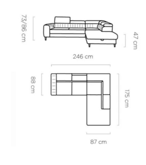 Narożnik z funkcją spania NAVARO 2 12 Narożnik z funkcją spania NAVARO 2 8