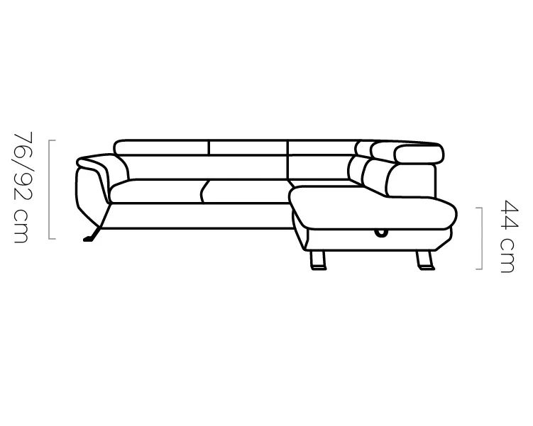 Narożnik z funkcją spania RENZO 2 8