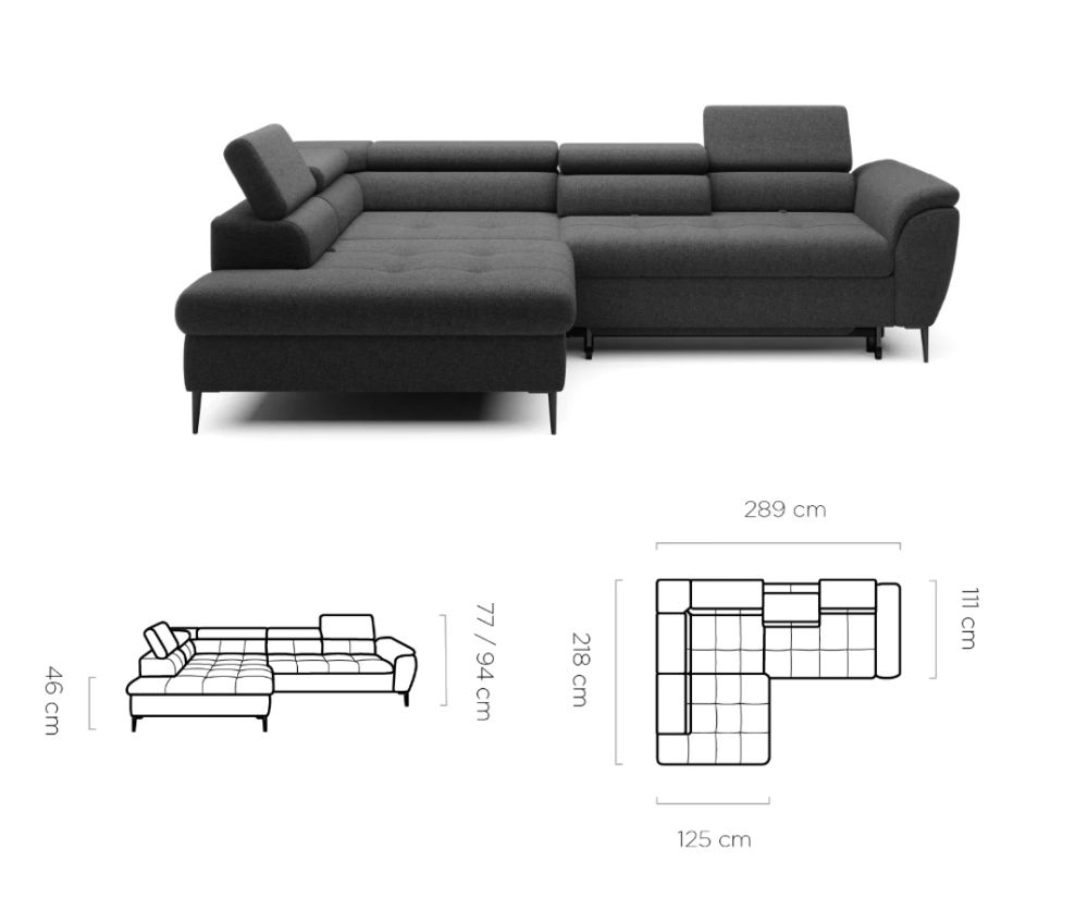 Narożnik z funkcją spania z przesuwnymi oparciami TAVROS 6 Narożnik z funkcją spania z przesuwnymi oparciami TAVROS 4