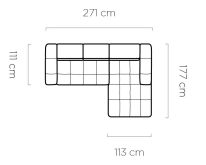 Narożnik z funkcją spania wybór głębokości siedzisk VERANO 1 4