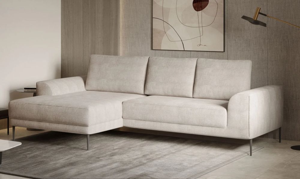 Prosty narożnik klasy premium z funkcją spania STRADA 1 Prosty narożnik najwyższej jakości wykonanie rozkładany