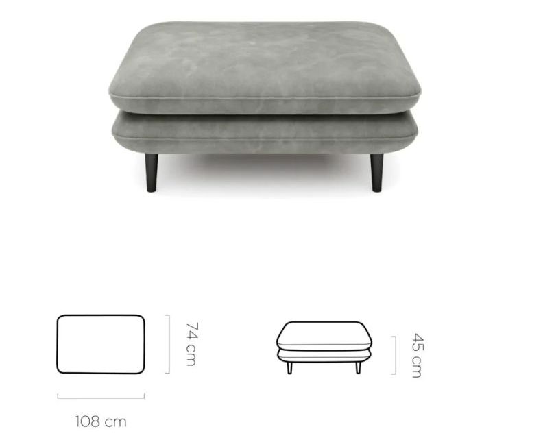 Pufa na wysokich nogach MERADO 6 Pufa na wysokich nogach MERADO 1