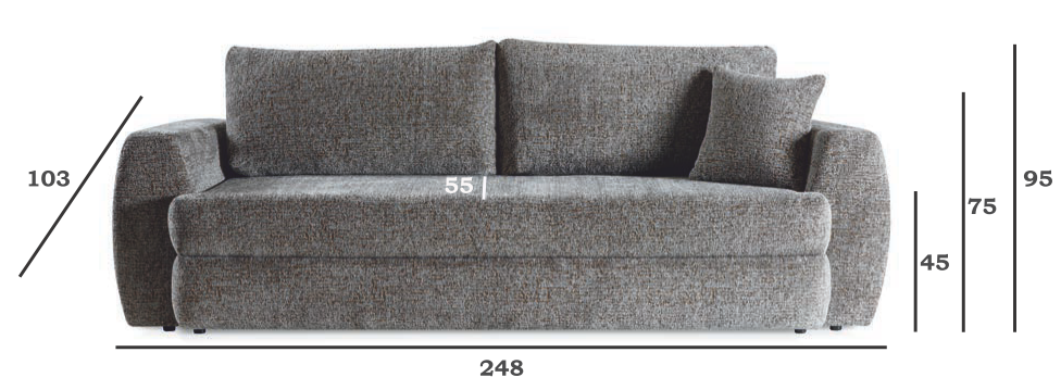 Sofa dla par z funkcją spania COSMA 5 Sofa dla par z funkcją spania COSMA 3