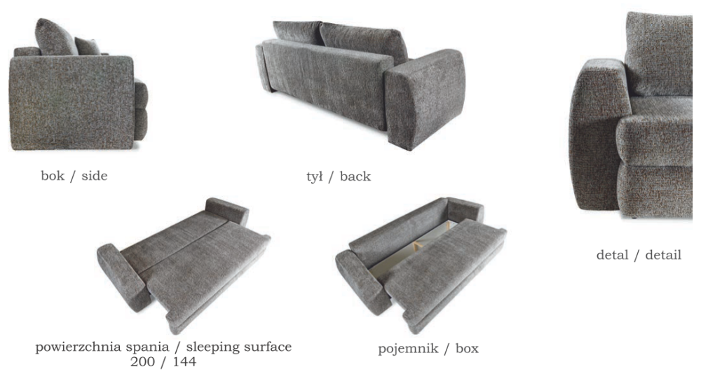 Sofa dla par z funkcją spania COSMA 3 Sofa dla par z funkcją spania COSMA 1