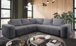 Superkomfortowy szary narożnik z funkcją spania