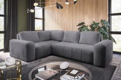 Superwygodny narożnik rozkładany do spania MOLINA 2 10 Szary, superwgodny narożnik z miękkimi poduchami