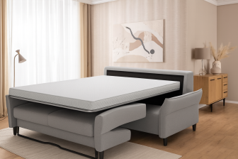 Włoska sofa z materacem do spania 140x190 TIVOLI 2 4 Sofa stelaż włoski z materacem 140x190