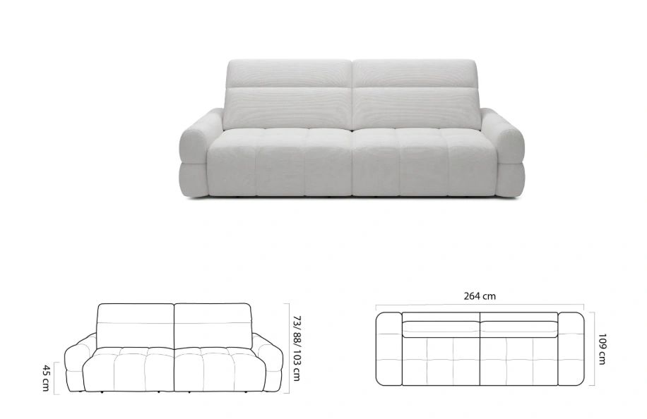 Wypoczynek z elektrycznym siedziskiem z funkcją spania ORLANDO 6 Wypoczynek z elektrycznym siedziskiem z funkcją spania ORLANDO 3