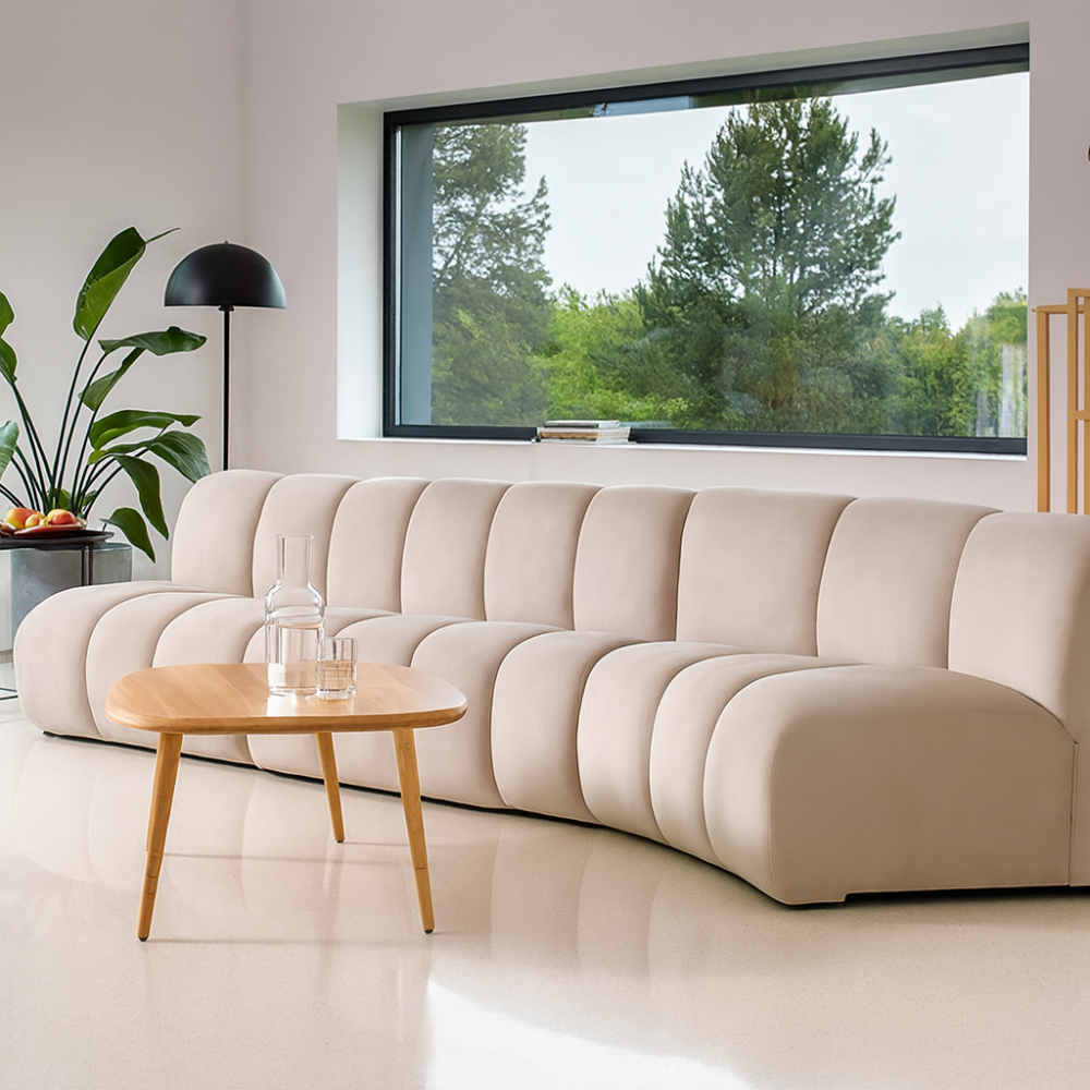 Modułowa sofa z zagięciem klasy premium