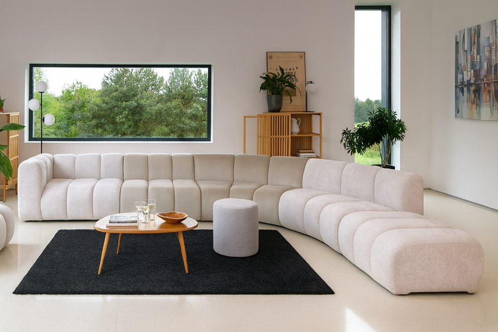 Największa sofa z zakrętem 6 metrów AULA 9 1 Kanapa 6 metrowa półokragla