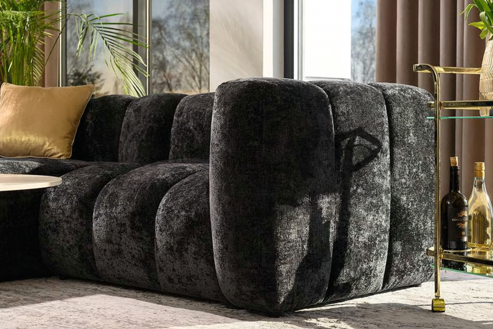 Sofa narożnik z wysokimi bokami