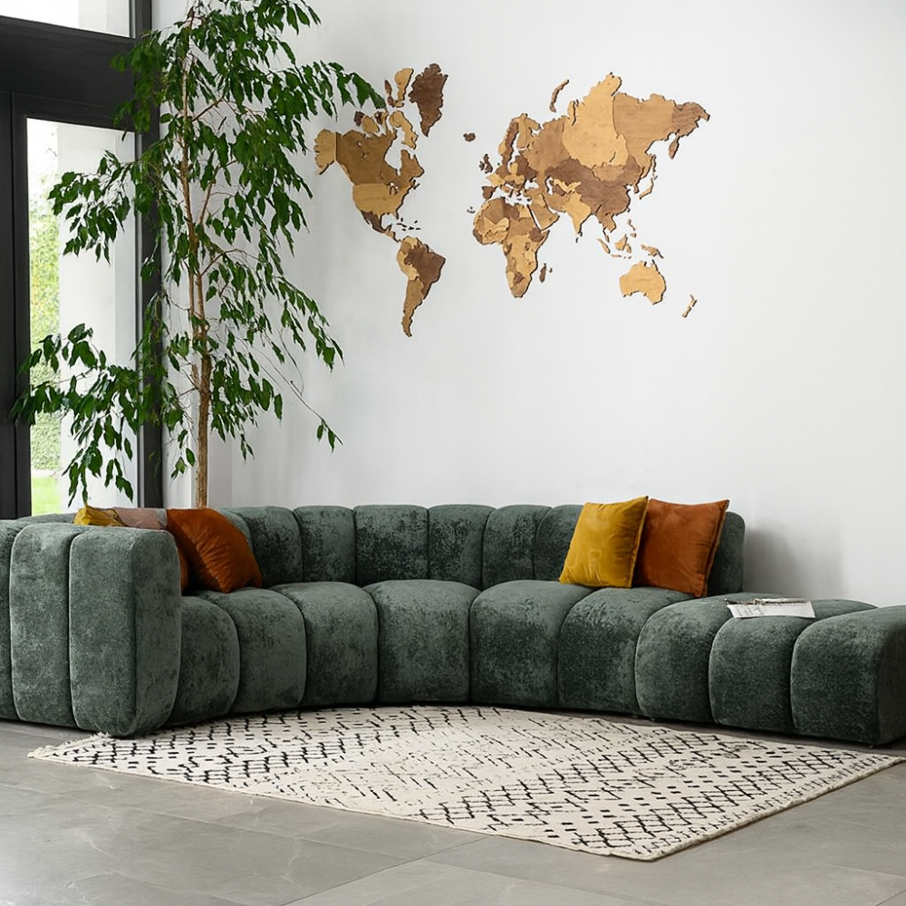 Ekskluzywna sofa łukowa z jednym bokiem