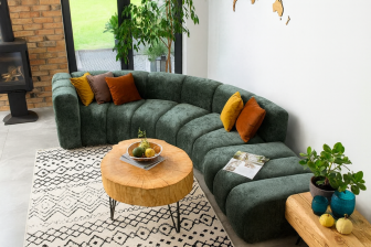 Wspaniała sofa łukowa z jednym bokiem