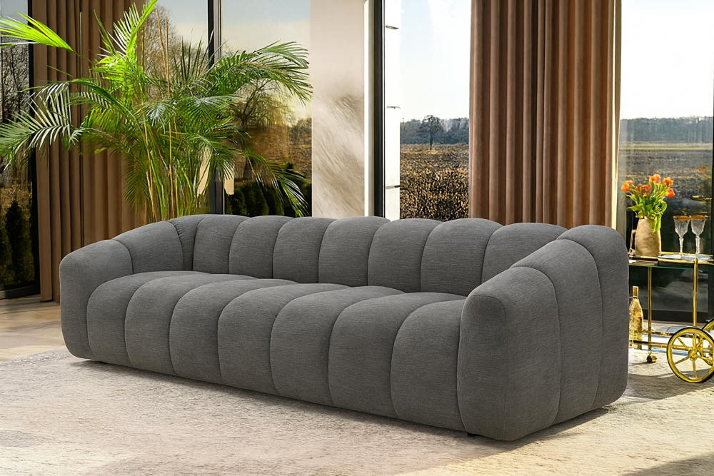 Sofa modułowa do salonu AULA 14 PLUS 13 Duża kanapa modułowa do salonu z wysokimi bokami