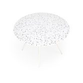 Okąrgły biały stół z blatem lastryko 120 ARAMIS 7 Okąrgły biały stół z blatem lastryko 120 ARAMIS 5