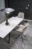 Duży stół rozkładany biały marmur 160-220 VITORINO 7 Duży stół rozkładany biały marmur 160-220 VITORINO 4