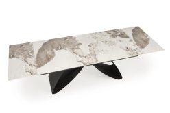 Fantastyczny stół rozkładany z blatem biały marmur 180-260 HILARIO 10 Fantastyczny stół rozkładany z blatem biały marmur 180-260 HILARIO 8