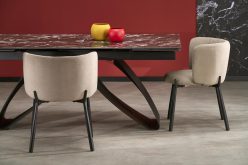 Fenomenalny stół rozkładany z czarnym marmurem 180-260 HILARIO 10 Fenomenalny stół rozkładany z czarnym marmurem 180-260 HILARIO 7