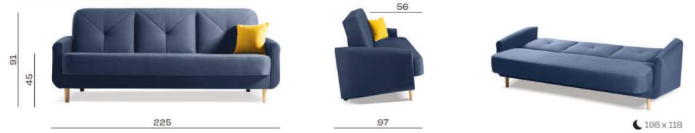 Ładna wersalka w stylu skandynawskim NEXUS 18 Ładna wersalka w stylu skandynawskim NEXUS 8