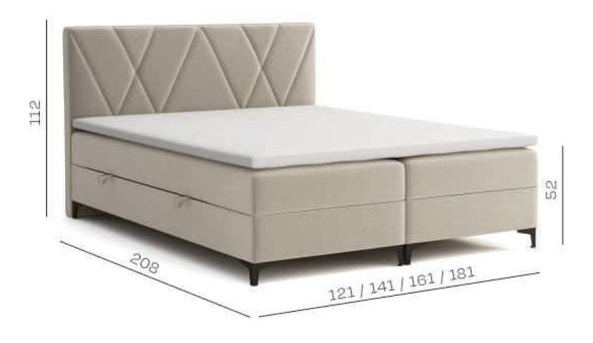 Łóżko kontynentalne otwierane do góry 140x200 BRUKSELA 4 Łóżko kontynentalne otwierane do góry 140x200 BRUKSELA 2