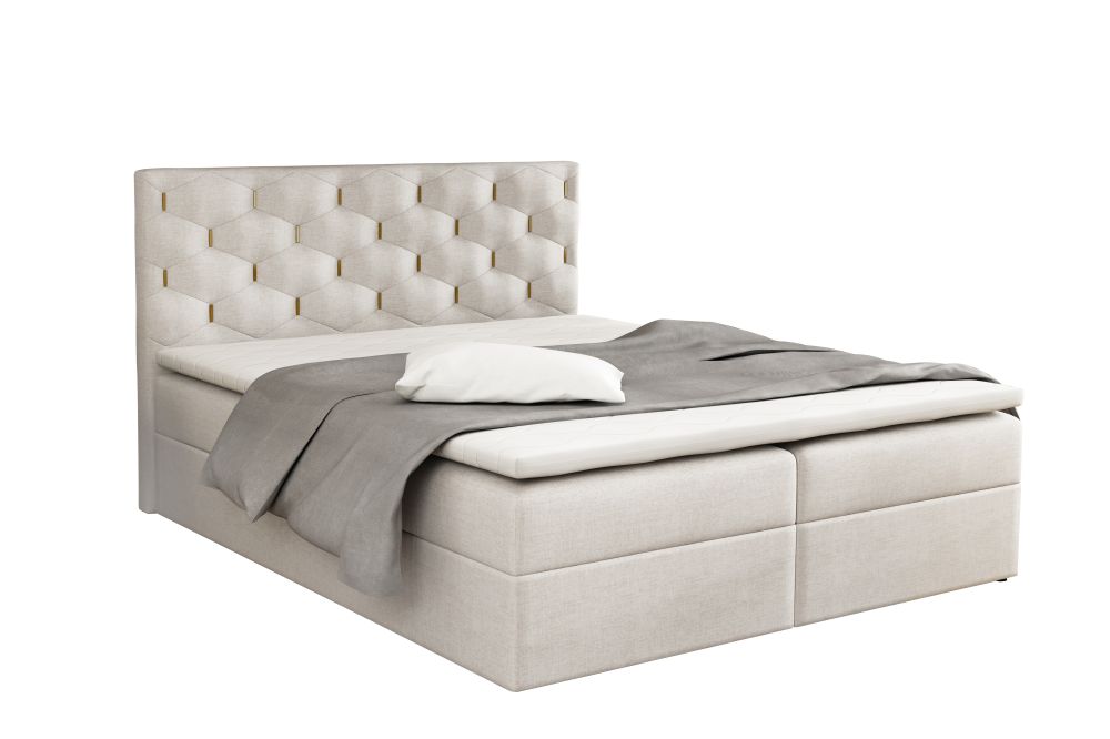 Łóżko kontynentalne z materacem i pojemnikiem 140x200 DUBAJ 3 Łóżko kontynentalne z materacem i pojemnikiem 140x200 DUBAJ 1