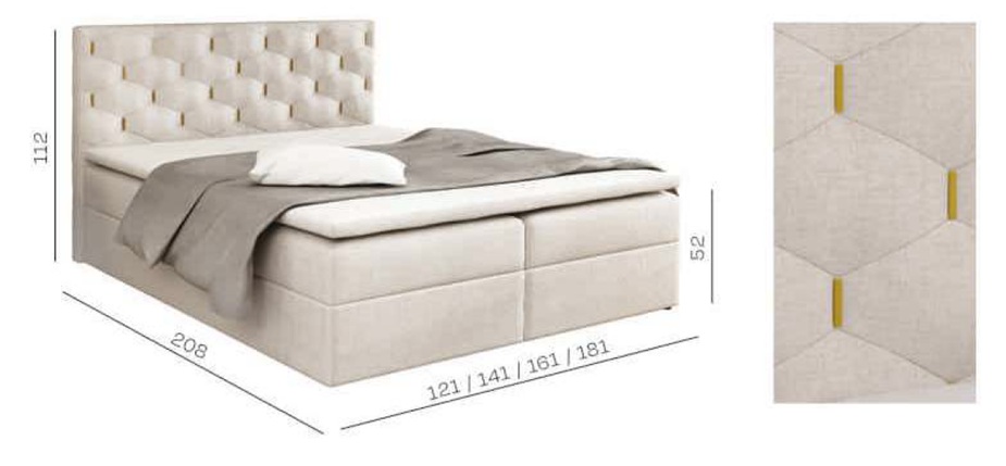 Łóżko kontynentalne z materacem pocket 160x200 DUBAJ 4 Łóżko kontynentalne z materacem pocket 160x200 DUBAJ 2