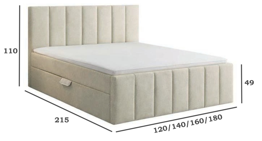 Łóżko kontynentalne z wniesieniem 160x200 KOPENHAGA 5 Łóżko kontynentalne z wniesieniem 160x200 KOPENHAGA 3