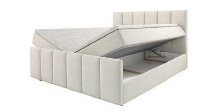 Łóżko kontynentalne ze schowkiem i materacem 140x200 KOPENHAGA 1