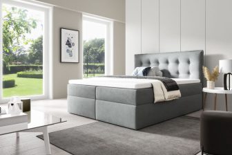 Łóżko kontynentalne ze schowkiem i materacem 140x200 KOPENHAGA 35 Łóżko kontynentalne z dwoma schowkami i materacami