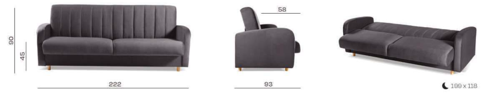 Luksusowa wersalka rozkładana BLUR 6