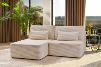 Mały narożnik z bardzo dużą powierchnią spania NEXO 32 Mały narożnik bez boków z bardzo dużą powierzchnią spania