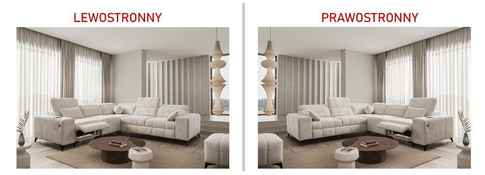 Narożnik z funkcją spania z gniazdem USB i elektrycznym podnóżkiem DOLCE 3 MIX 32 Narożnik z funkcją spania z gniazdem USB i elektrycznym podnóżkiem DOLCE 3 MIX 12