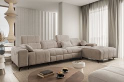 Narożnik z funkcją spania i USB DOLCE 12 13 Piękny i wygodny długi narożnik do salonu z funkcją spania