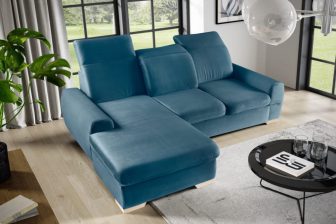 Narożnik z przesuwnym oparciem z funkcją spania TANGO 17 Lpmfortowy narożnik z przesuwnym oparciem