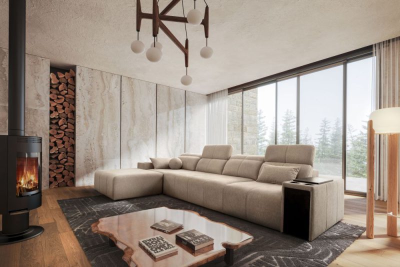 Jak wybrać narożnik kakaowy do wymarzonego wnętrza? ☕ 28 Nowoczesny narożnik kakakowy z zagłówkami