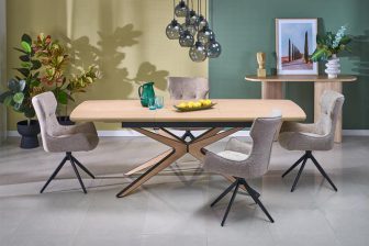 Naturalny stół rozkładany z nogami typu pająk 160-220 JAMES 12 Stół rozkładany z nogami typu pająk