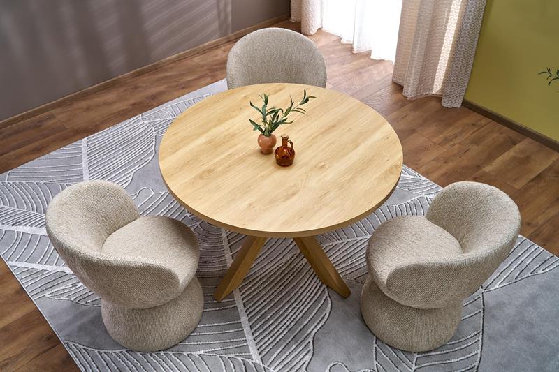 Okrągły stół z melaminy na grubych nogach 120 MORUS 2 Okrągły stół melamina