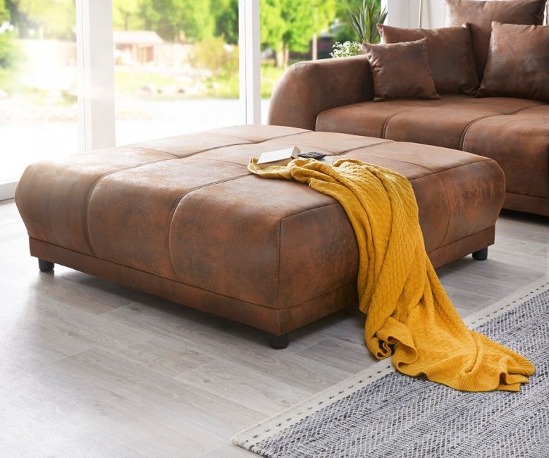 Jak zaaranżować pufy i fotele kakaowe we wnętrzach? ☕ 33 Duża pufa kakaowa