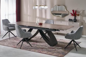 Rewelacyjny stół rozkładany orzech z finezyjnymi nogami 180-260 HILARIO 18 Rewelacyjny stół rozkładany orzech z finezyjnymi nogami 180-260 HILARIO 10