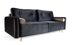 Rozkładana kanapa do salonu w stylu glamour VERDE 4 Rozkładana kanapa do salonu w stylu glamour VERDE 2