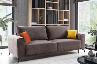 Sofa na nogach rozkładana do spania FLUX 99 Minimalistyczna sofa na nogach rozkładana do spania