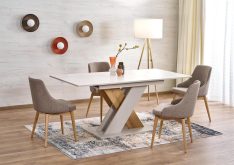 Stół z kaszmirowym blatem 130-175 XARELTO 2 Modny stół z kaszmirowym blatem