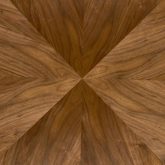 Stylowy stół okrągły orzech z czarnymi nogami 120 DANILO 5 Okrągły stół z blatem orzech